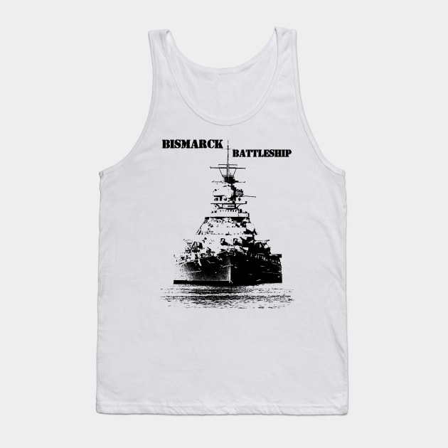 Bismarck Battleship Tank Top by hottehue